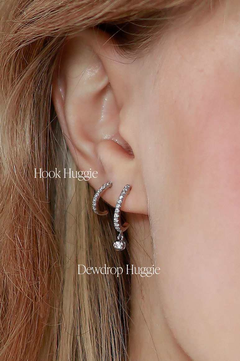 Hook Diamond Huggie (Single)